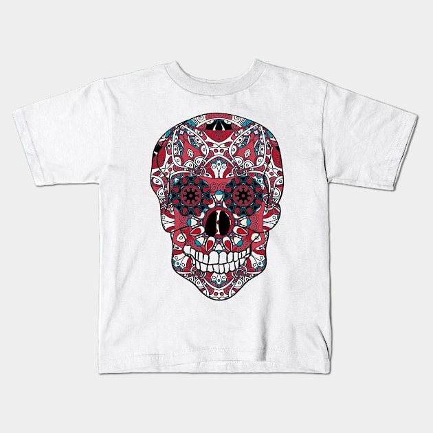 Dia De Muertos Holiday Kids T-Shirt by AKAL